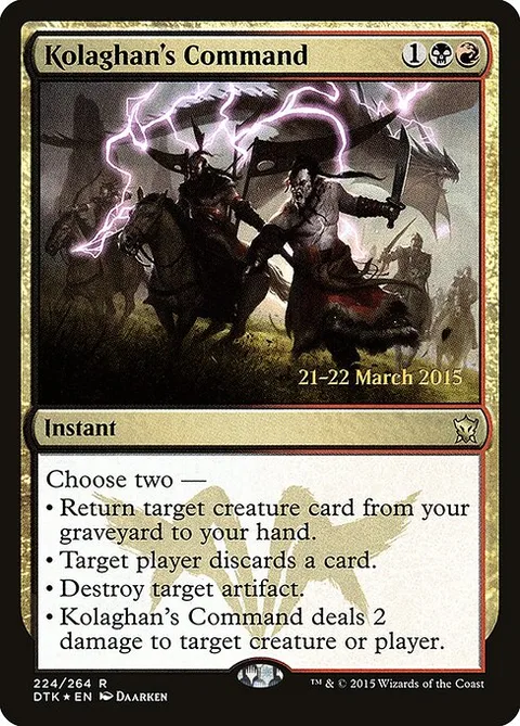 Kolaghan's Command, carte 224s de Dragons of Tarkir Promos
