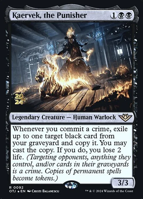 Kaervek, the Punisher, card 92s from Outlaws of Thunder Junction Promos