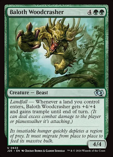 Baloth Woodcrasher, card 633 from Foundations Jumpstart
