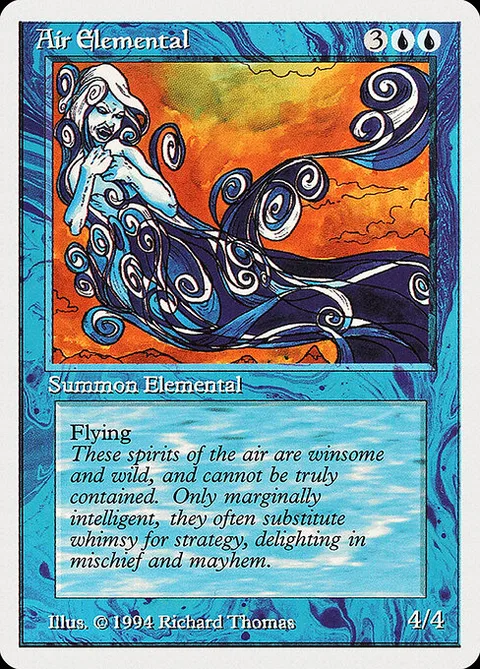 Air Elemental, card 47 from Summer Magic / Edgar