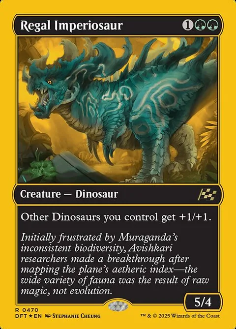 Regal Imperiosaur, card 470 from Aetherdrift