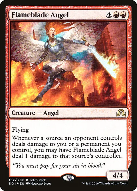 Flameblade Angel, carte 157 de Shadows over Innistrad Promos