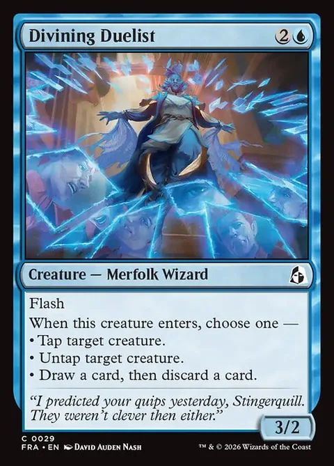 Divining Duelist, card 29 from Reality Fracture