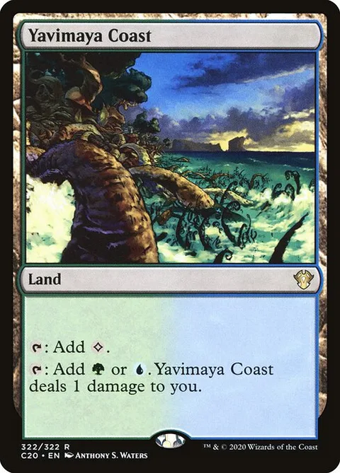 Yavimaya Coast, card 322 from Commander 2020