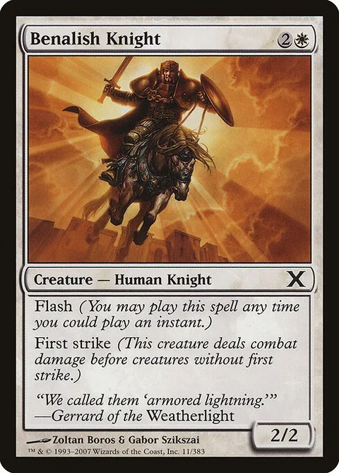 Benalish Knight, card 11 from Tenth Edition