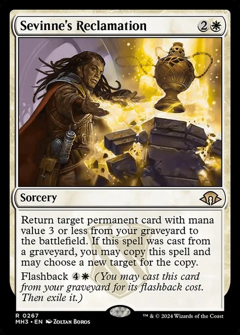 Sevinne's Reclamation, card 267 from Modern Horizons 3