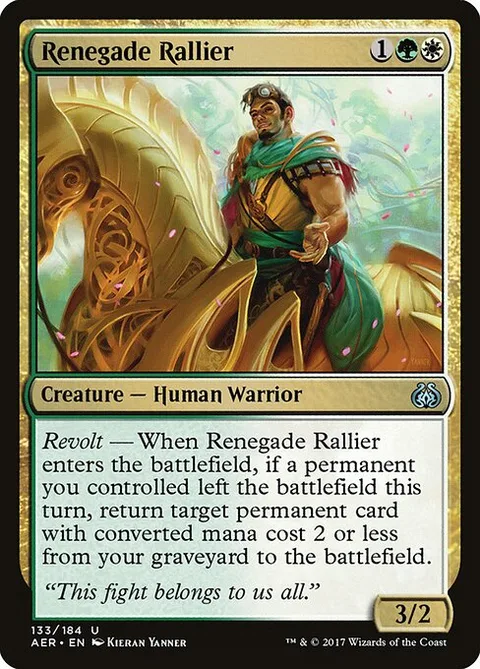 Renegade Rallier, card 133 from Aether Revolt