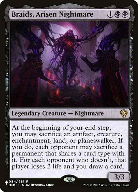 Braids, Arisen Nightmare, carte DMU-84 de The List