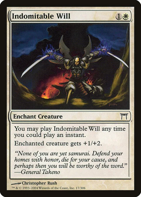 Indomitable Will, carte 17 de Champions of Kamigawa