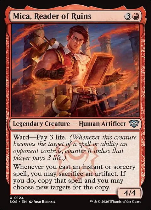 Mica, Reader of Ruins, card 124 from Secrets of Strixhaven