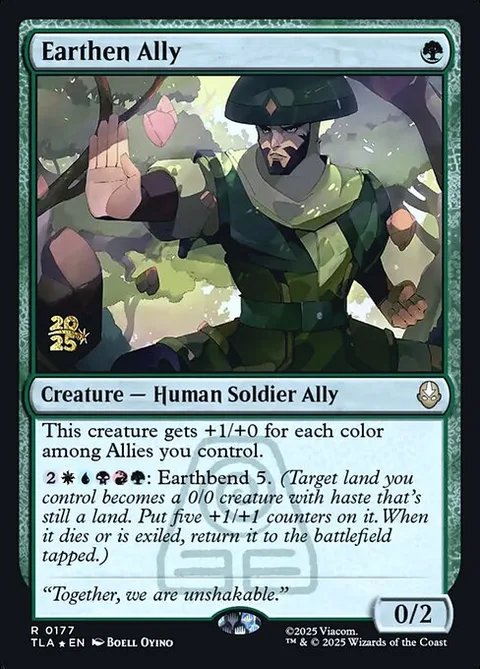 Earthen Ally, card 177s from Avatar: The Last Airbender Promos