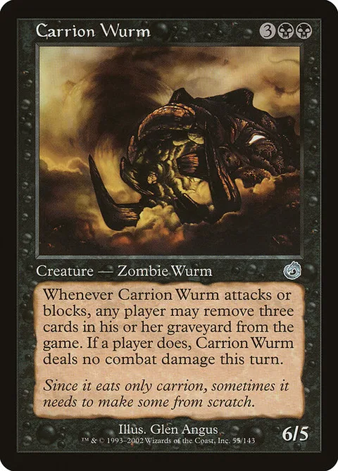 Carrion Wurm, carte 55 de Torment