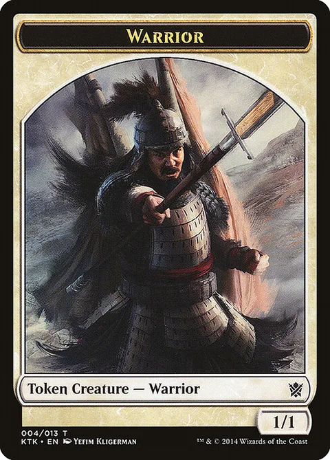 Warrior, card 4 from Khans of Tarkir Tokens
