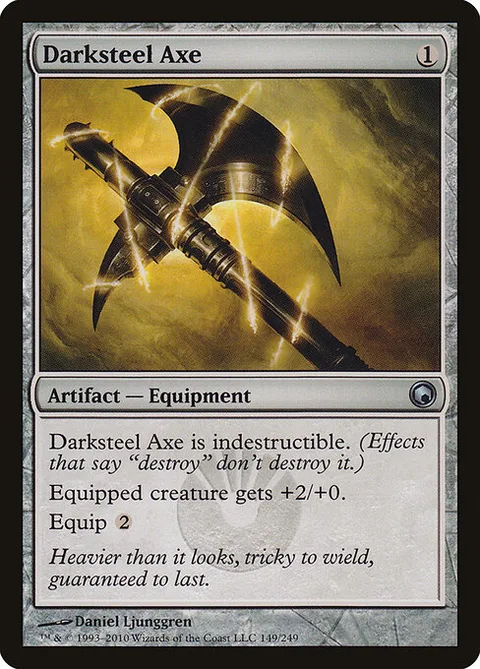 Darksteel Axe, card 149 from Scars of Mirrodin