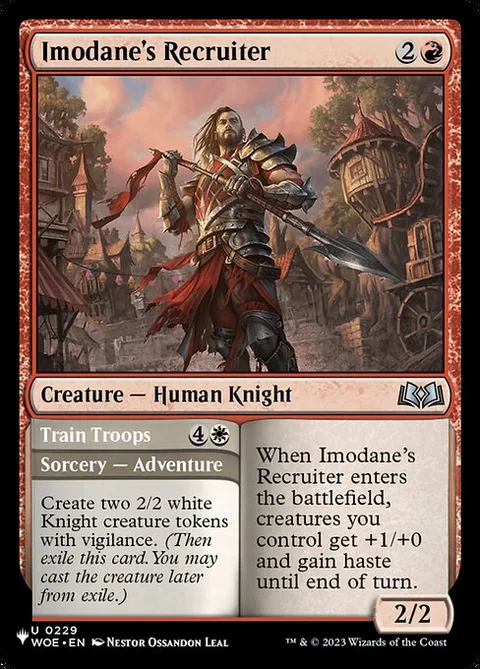 Imodane's Recruiter // Train Troops, carte WOE-229 de The List