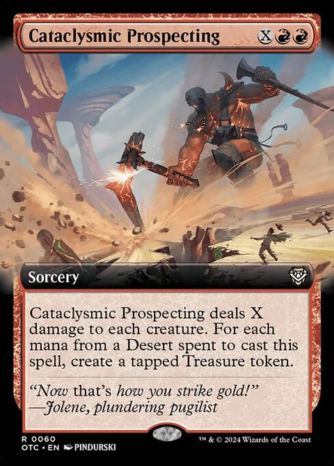 Cataclysmic Prospecting, card 60 from Outlaws of Thunder Junction Commander