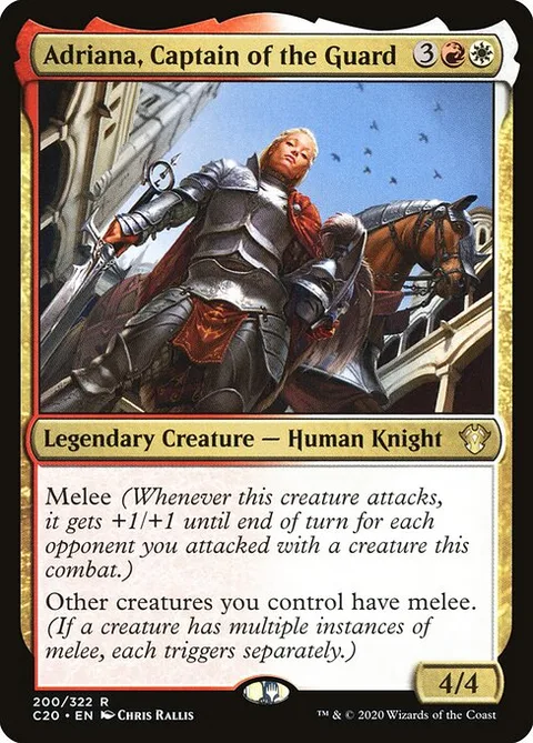 Adriana, Captain of the Guard, card 200 from Commander 2020