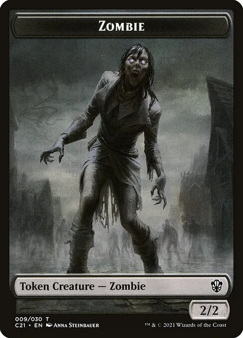 Zombie, card 9 from Commander 2021 Tokens