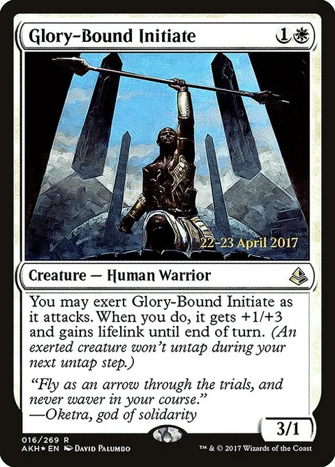 Glory-Bound Initiate, carte 16s de Amonkhet Promos