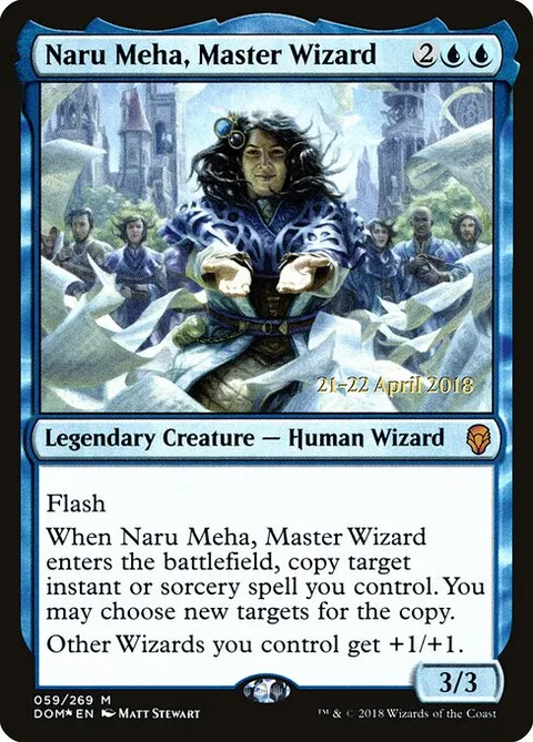 Naru Meha, Master Wizard, card 59s from Dominaria Promos