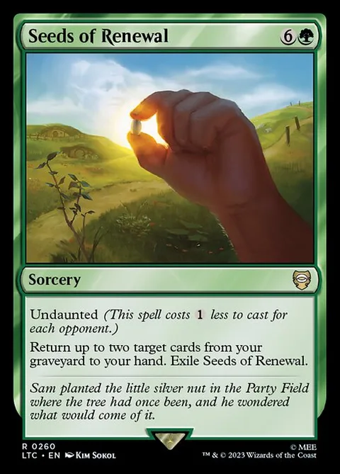 Seeds of Renewal, card 260 from Tales of Middle-earth Commander