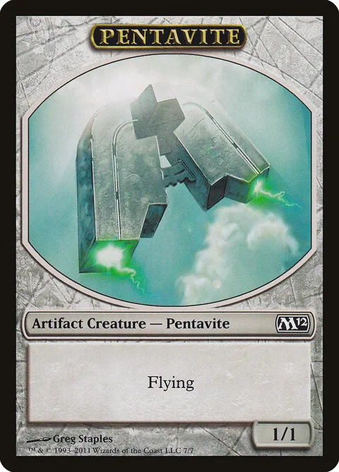Pentavite, card 7 from Magic 2012 Tokens