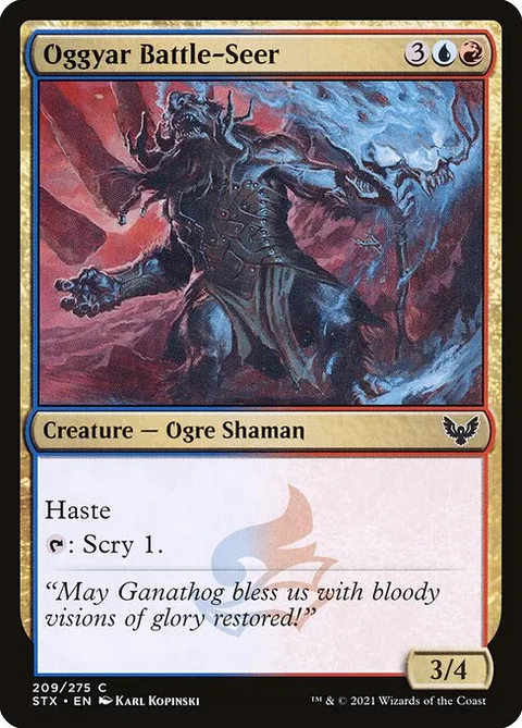 Oggyar Battle-Seer, card 209 from Strixhaven: School of Mages