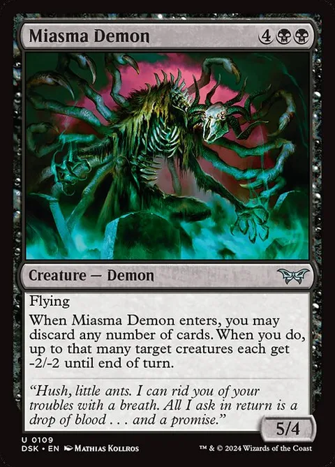 Miasma Demon, carte 109 de Duskmourn: House of Horror