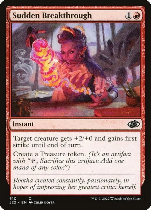 Sudden Breakthrough, card 610 from Jumpstart 2022