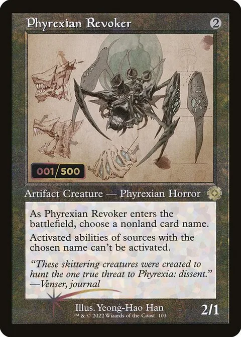 Phyrexian Revoker, card 103z from The Brothers' War Retro Artifacts