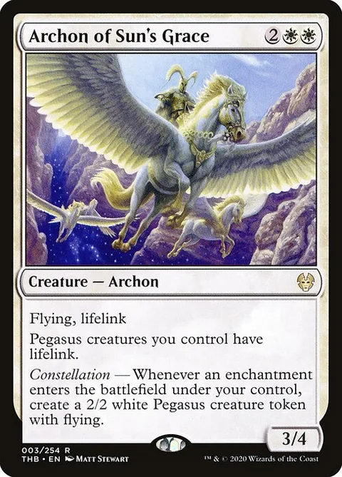 Archon of Sun's Grace, card 3 from Theros Beyond Death