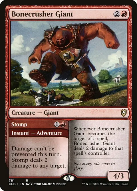 Bonecrusher Giant // Stomp, card 781 from Commander Legends: Battle for Baldur's Gate