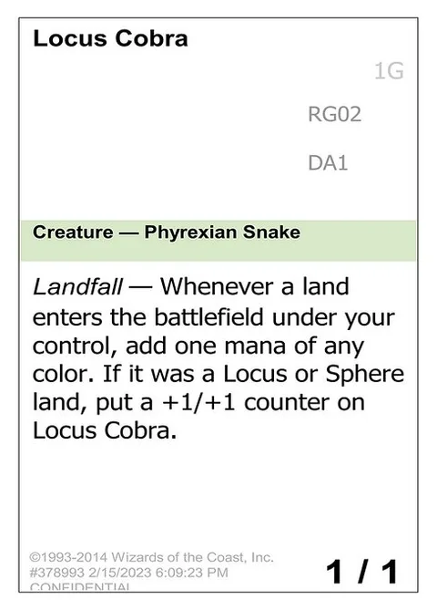 Locus Cobra, card RG02b from Unknown Event