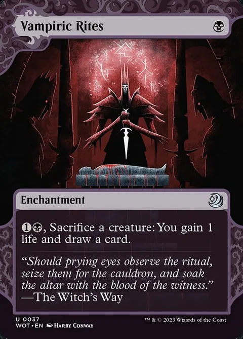 Vampiric Rites, card 37 from Wilds of Eldraine: Enchanting Tales