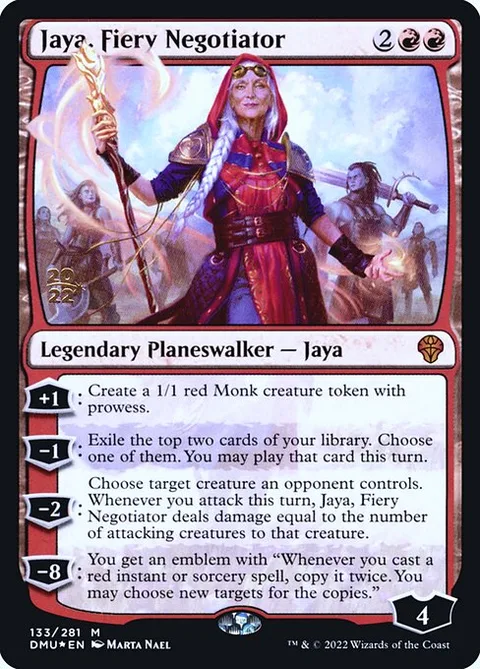 Jaya, Fiery Negotiator, card 133s from Dominaria United Promos