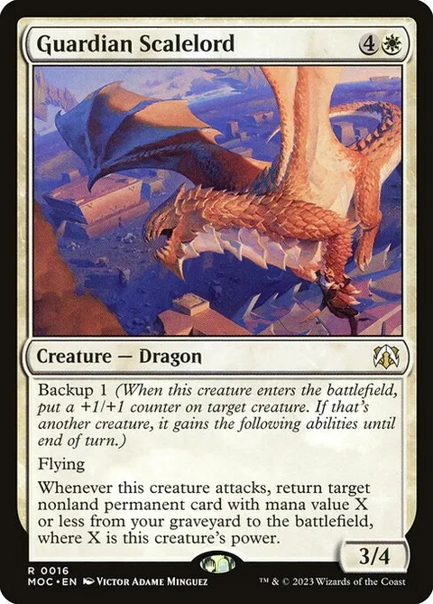 Guardian Scalelord, card 16 from March of the Machine Commander