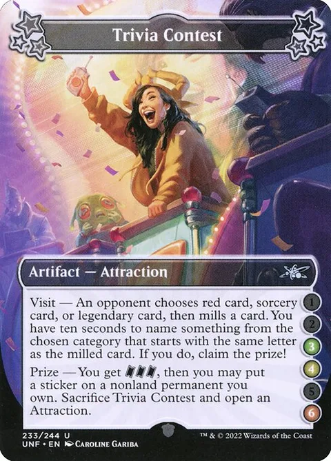 Trivia Contest, card 233d from Unfinity