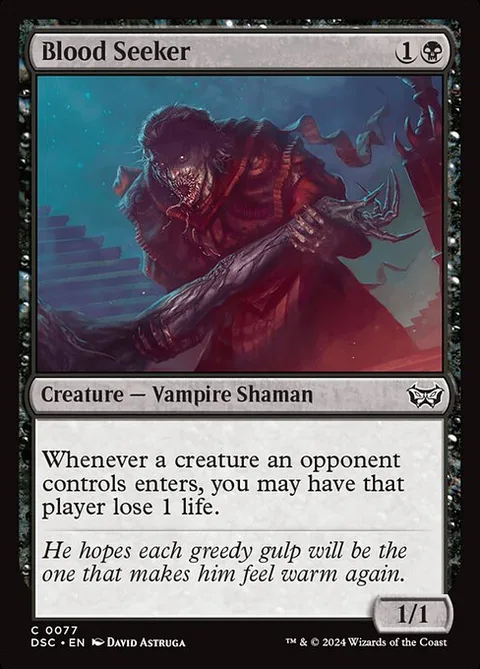 Blood Seeker, card 77 from Duskmourn: House of Horror Commander
