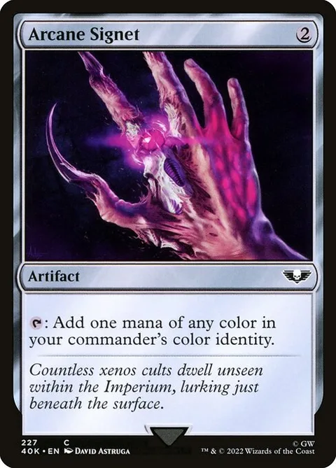 Arcane Signet, card 227 from Warhammer 40,000 Commander