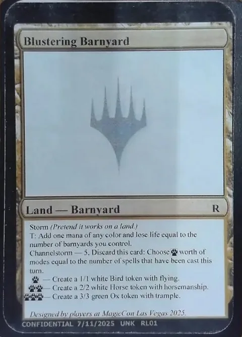 Blustering Barnyard, card RL01d from Unknown Event