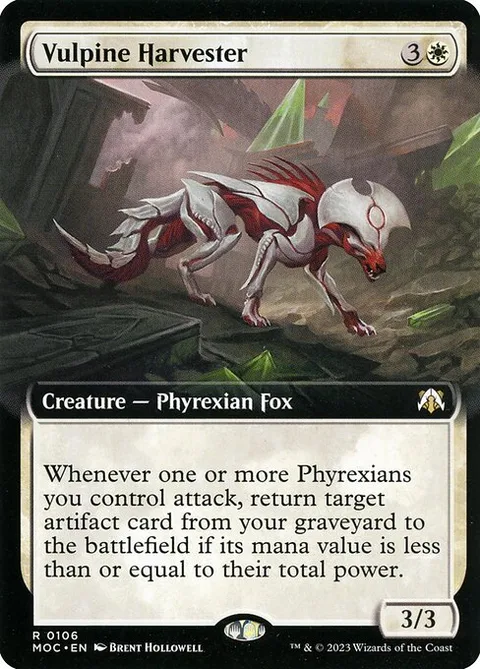 Vulpine Harvester, card 106 from March of the Machine Commander