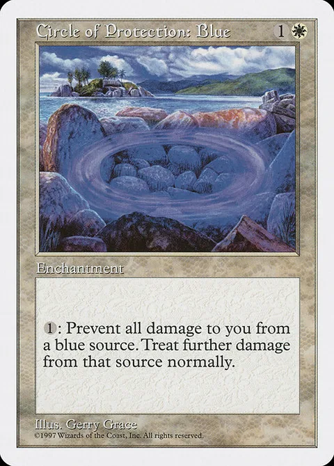 Circle of Protection: Blue, card 18 from Fifth Edition