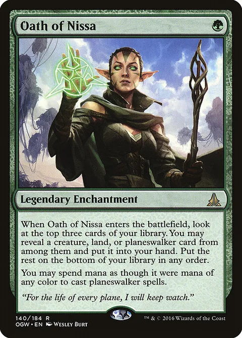 Oath of Nissa, card 140 from Oath of the Gatewatch