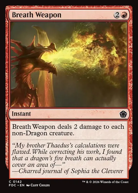 Breath Weapon, card 142 from Foundations Commander