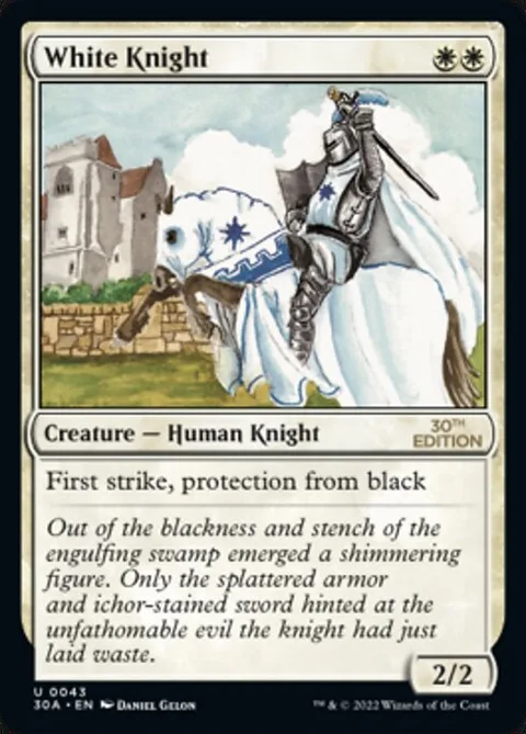 White Knight, card 43 from 30th Anniversary Edition