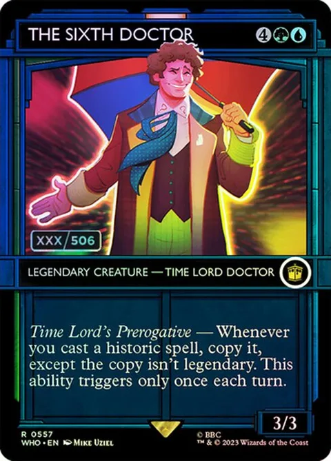 The Sixth Doctor, card 557z from Doctor Who