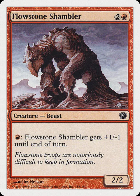Flowstone Shambler, card 185 from Ninth Edition