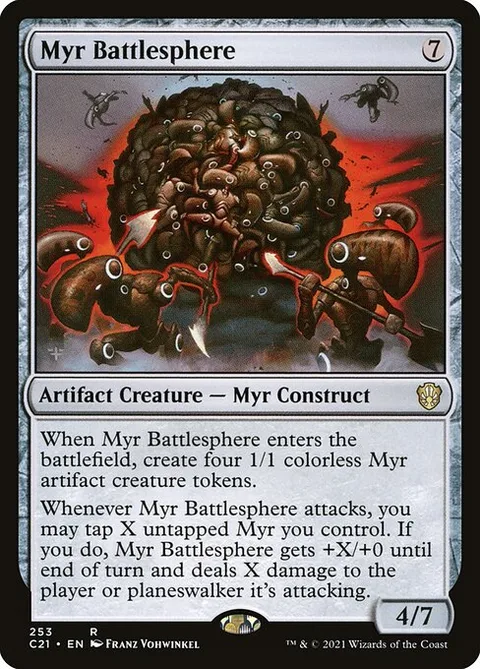 Myr Battlesphere, carte 253 de Commander 2021