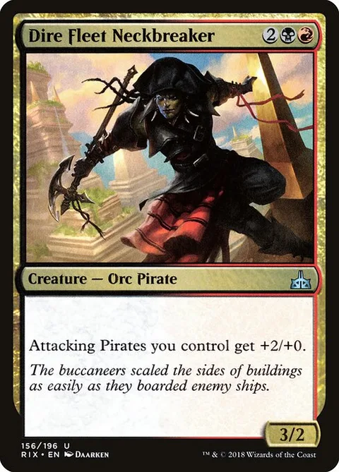 Dire Fleet Neckbreaker, card 156 from Rivals of Ixalan