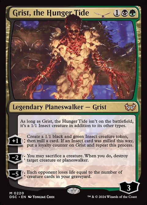 Grist, the Hunger Tide, card 220 from Duskmourn: House of Horror Commander